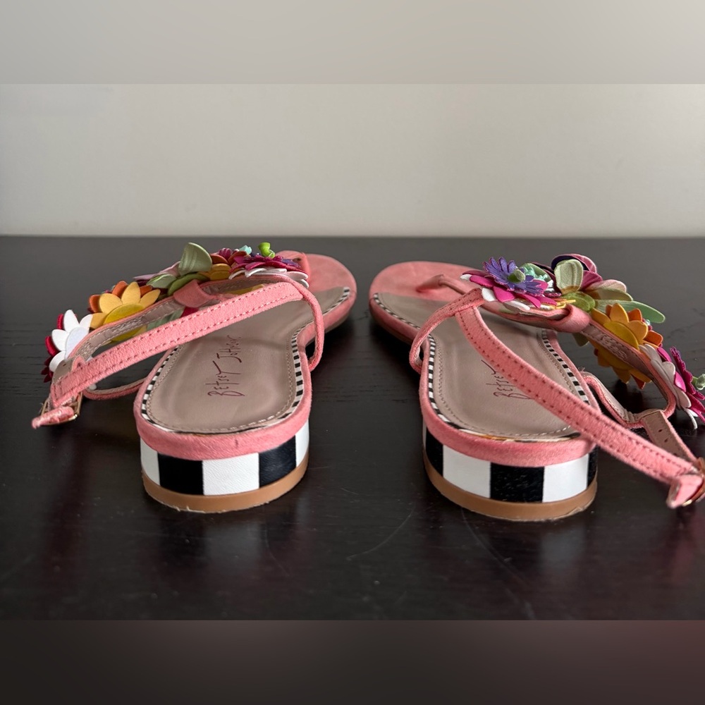 Betsey Johnson Esmee Floral T-Strap Sandals – Size 6 - Picture 5 of 6